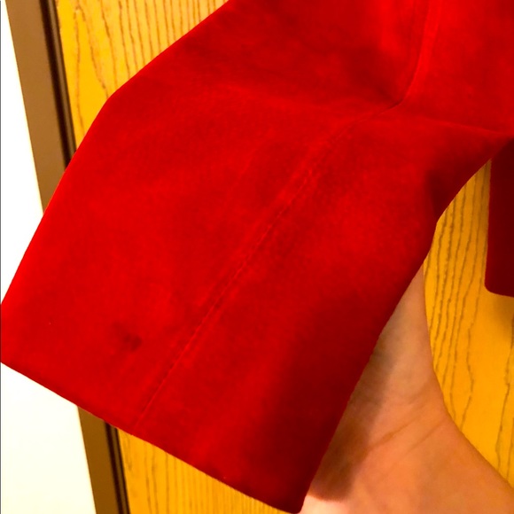 ALFANI. Red, suede jacket. Size M. - Picture 8 of 9